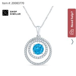 Zales Topaz Sterling Silver necklace🦋🐬